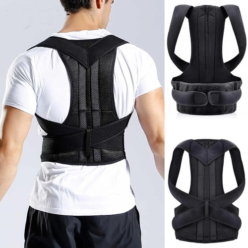 Back Posture Support One Size Fits All Back Posture Corrector Therapy Shoulder Belt For Men and Women / Adjustable Fit