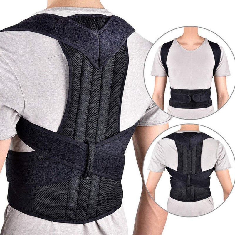 Back Posture Support One Size Fits All Back Posture Corrector Therapy Shoulder Belt For Men and Women / Adjustable Fit